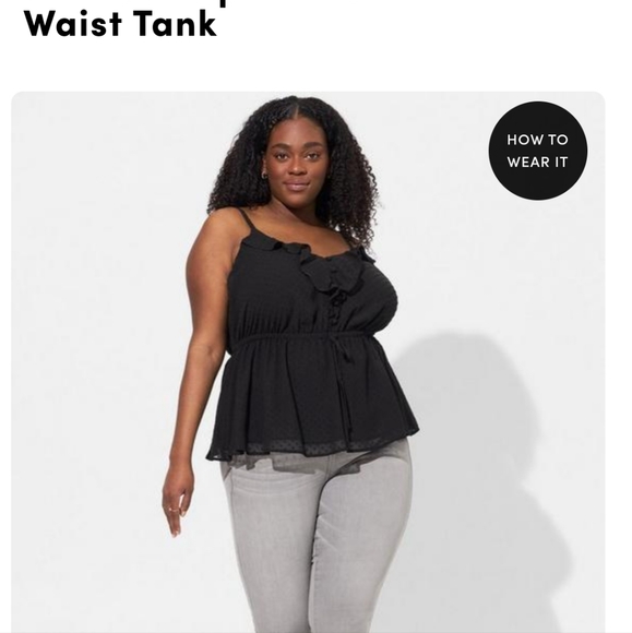 Torrid Black chiffon ruffle dot top 4x - Picture 2 of 8